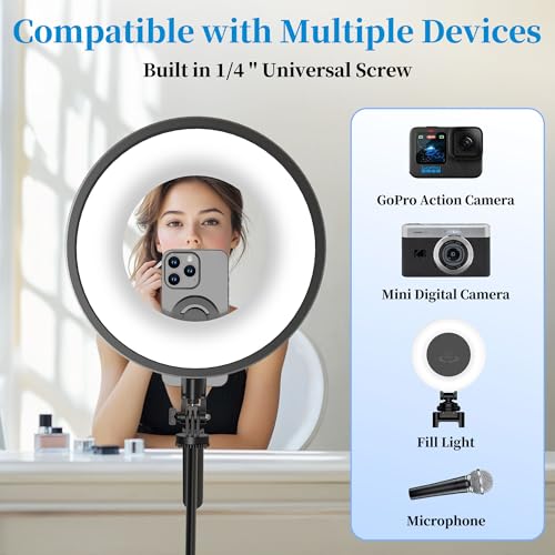PlusAcc 69” Magnetic Selfie Stick Tripod - Extendable Phone Mount for MagSafe, 360°Rotation Travel Stand with Rechargeable Remote, Compatible with iPhone, Camera, Video Recording - size: 69"
