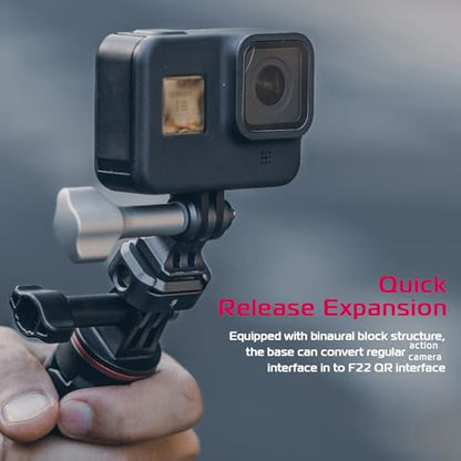 ULANZI F22 Quick Release Kit, Action Camera Adapter with 1/4" Screw, Compatible w Action Cam Series, DJ OSMO Action Series & Insta etc. Vlog, Livestreaming,Video Recording Photography Accessories. - style: QR Adapter