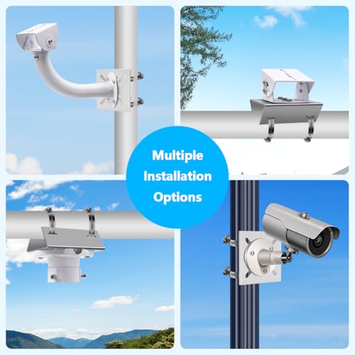 Universal Security Camera Mount Wall Mounting Brackets,Vertical Pole Mount Adapter Bracket for CCTV Camera Pole Clamp Solar Panel Clamps Outdoor Video Surveillance - size: Pole Strap Mount Bracket 3