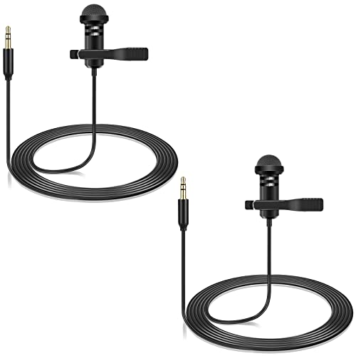2 Pack Lavalier Microphone Compatible with DJI Mic 2 & Rode Wireless Pro/Wireless GO 2 / II Transmitters - Omnidirectional Lav Lapel Wearable Mic for Vlog Interview Streaming Lectures Broadcasters - color: Regular Version
