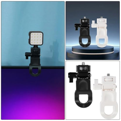 2 Pack Webcam Monitor Mount Monitor Camera Mount with 1/4 Screw Ring Camera Clip Webcam Stand Mounts for Tripod Screen LCD Display Top Fill Light Flash Phone Tripod Tablet Video Live