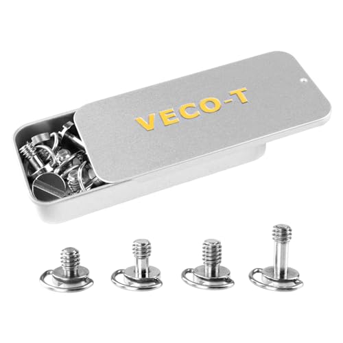1/4"-20 Camera Screw Set, 16Pack Stainless Steel Tripod Mount Screw with D-Ring, for Camera Cage, Tripod, Monopod, Quick Release Plate, Photography Mounting Replacement