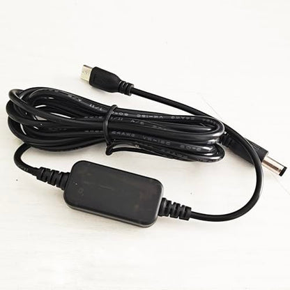 Baby Car Camera Cable USB-C Plug, 5V to 12V Set up Converter Power Cord Adapter, DC 5.5x2.5MM Connector, 6.6 FT, 2-Pack