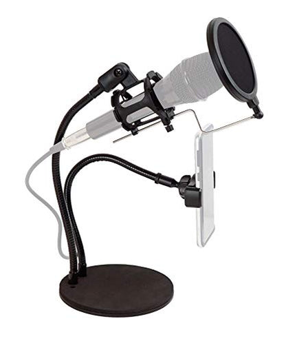 Technical Pro Conference Room/Work From Home/Office Desk Stand+Phone/Mic Holder