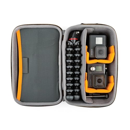 Lowepro Hardside CS 60 Case for Small Drone, Mirrorless Cameras or 2 Action Cameras, 1-2 Lenses, Accessories, 14.00 x 8.51 x 22.71 cm, Black - size: Hardside CS 60