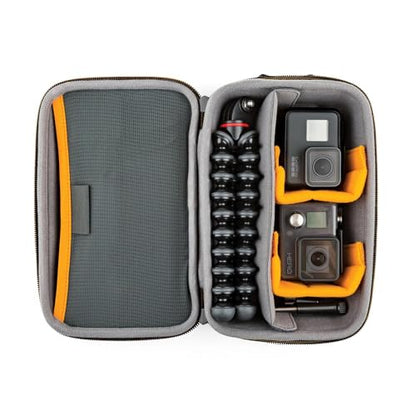 Lowepro Hardside CS 60 Case for Small Drone, Mirrorless Cameras or 2 Action Cameras, 1-2 Lenses, Accessories, 14.00 x 8.51 x 22.71 cm, Black - size: Hardside CS 60