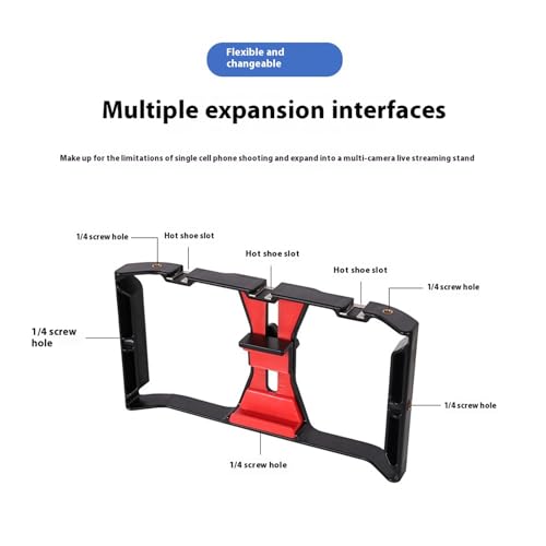 Filmmaking Case Smartphone Video Rigs Film Making Rigs Cage Handheld Stabilizer Handle Grip Tripod Holder for Phone Anti Shock Smartphone Stabilizer for Video