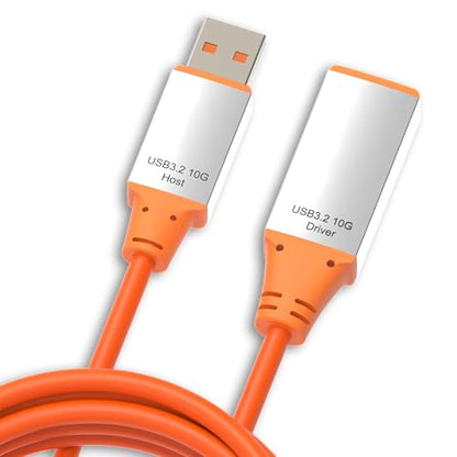OkyLink Active USB 3.2 Gen 2 Extension Cable 10Gbps 10Gbps, 10ft | 3m, Male to Female, Built-in Signal Amplifier, Aluminum Housing, for Camera, USB Hub - color: USB3.2(10Gbps), size: 10ft (3m)