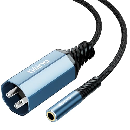 Tisino 3.5mm TRS Female to XLR Male Stereo Audio Adapter Cable - 1FT, 1/8 inch Mini Jack Female to XLR Male Adapter Cable for Microphones, Live Streaming Equipment, Audio interfaces - size: 30 cm/1 FT, style: 35TRS F to XLR M