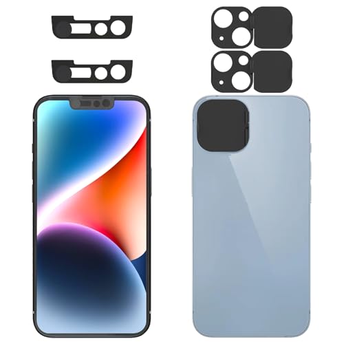 Privacy Cover Compatible for iPhone 14 /iPhone 14 Plus Front Camera Cover,Protect Privacy and Security But Not Affect Facial Recognition（2Pack）