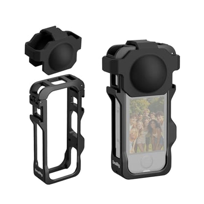 SmallRig Cage for Insta360 X4 Air, Plastic Protective Case for Insta360 X4 Air, Built-in Cold Shoe Mounts & 1/4" Locating Hole, with Silicone Lens Cover - 5940 - style: for Insta360 X4 Air（Lite)