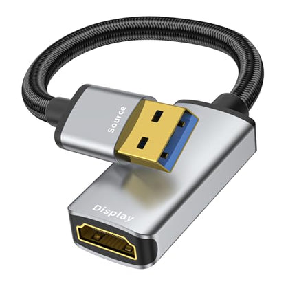 USB to HDMI Adapter 1080P 60Hz, USB A 3.0 to HDMI Adapter for Monitor, TV, Projectors, Compatible with Mac OS Windows 7/8/10/11 - Requires Driver Installation