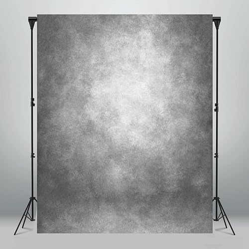 5x7ft Grey Backdrops Abstract Photography Backdrop for Professional Studio Backgrounds Abstract Gradient Light Gray to Dark Gray Portrait Photo Backdrop - color: Abstract Grey, size: 5x7ft