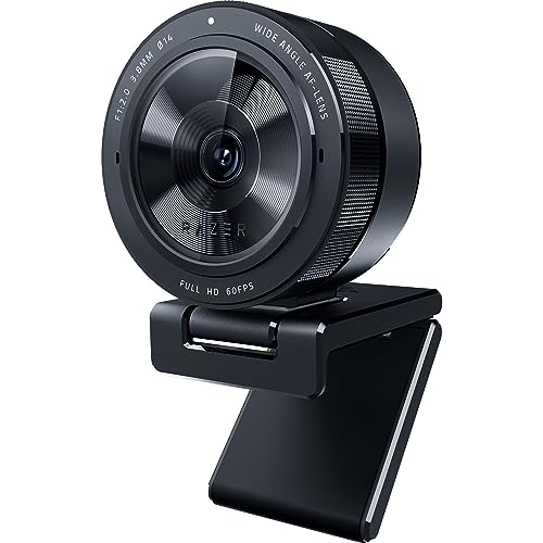 Razer Kiyo Pro Webcam for Streaming, Gaming, Video Calls: Full HD 1080p 60FPS - Adaptive Light Sensor - HDR Enabled - Wide Angle Lens with Adjustable FOV - Works with OBS, Xsplit, Twitch, Zoom, Teams