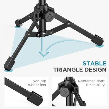 InnoGear Webcam Tripod, Extendable Webcam Stand for Desk Camera Stand Mount with Phone Holder for Webcam C922 C930e C920S C920 C615 C960 C920x BRIO 4K NexiGo N60, Right Light, GoPro with 1/4" Thread - style: Webcam Tripod Stand