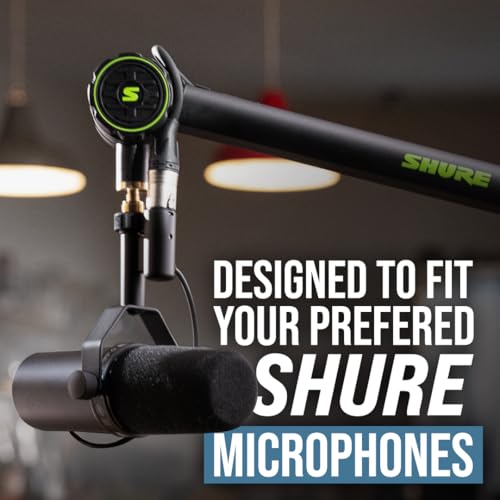 Shure by Gator Deluxe Articulating Desktop Podcasting Mic Boom Arm with Cable Management Channel; (SH-BROADCAST1)