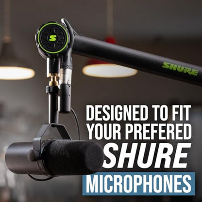 Shure by Gator Deluxe Articulating Desktop Podcasting Mic Boom Arm with Cable Management Channel; (SH-BROADCAST1)