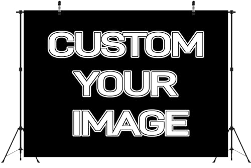 BELECO 15x10ft Fabric Custom Backdrop with Picture Logo Text Customize Your Design Personalized Background Customized Backdrop Banner Party Decorations Birthday Wedding Christmas Photoshoot Home Decor - size: 15x10FT