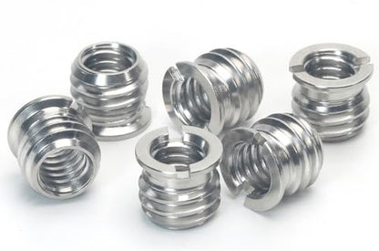Stainless Steel 1/4"-20 Female to 3/8"-16 Male Convert Screw Adapter (6pcs, 8mm) - color: 6pcs, size: 8mm