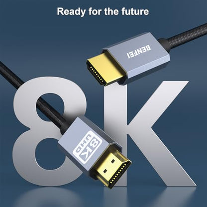 BENFEI 8K HDMI to HDMI 33ft /10M Cable,Ultra High Speed HDMI Cable 4K@240Hz/165Hz/144Hz/120Hz, 8K@60Hz, 33 Feet, 48Gbps, Ultra HD eARC HDR 10+ HDCP 2.3 Dolby Vision VRR for TV/PS5/PS4/ Xbox-Serie X