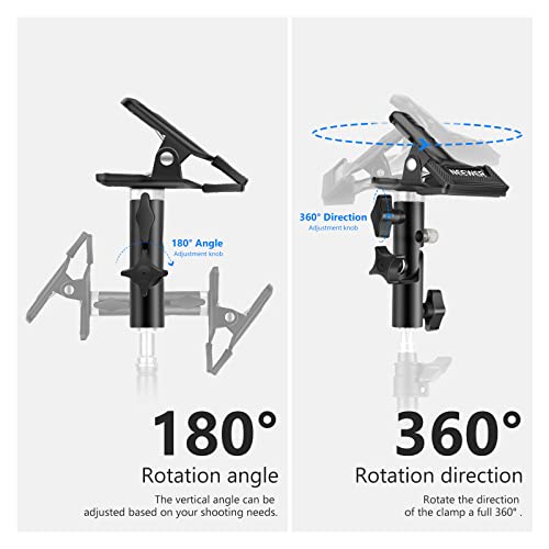NEEWER Photo Studio Heavy Duty Metal Clamp Holder with 5/8" Light Stand Attachment for Reflector - style: CL-02 (1 Pack)