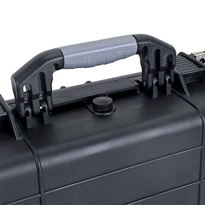 MEIJIA Portable All Weather Waterproof Camera Case With Foam,Fit Use of Drones,Camera,Equipments,Pistols,15.98x12.99x6.85inches - color: Elegant Black