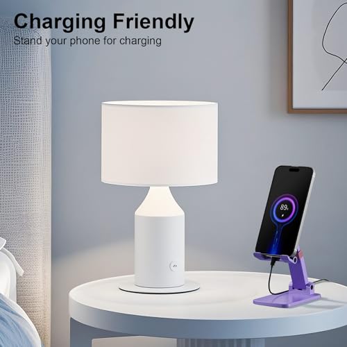 Cell Phone Stand Cute Mobile Holder For iPhone Desk Office Accessories | for thick cases; Under 12" Tablets, e-readers; Folds flat; Anti-slip; Weighted base - color: 07-Violet