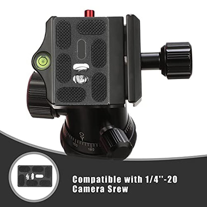 Frienda 2 Pieces Metal Quick Release Plate with 1/4''-20 Camera Screw Tripod Mount Plate Fits Standard for DSLR Camera Tripod Ball Head(Black,Pu60) - color: Black, style: PU60