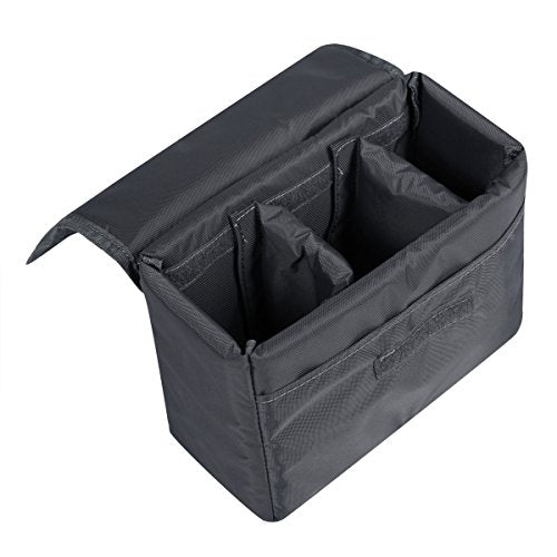 S-ZONE Waterproof Shockproof Foldable Camera Insert Bag Lens Cases Canon Nikon | Raindrop Proof, Fits in a Backpack, Suitable for DSLR/SLR Camera - color: Grey, size: Medium