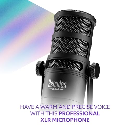 Hercules Stream Essentials Kit, Includes Stream 200 + Microphone HXD-700 XLR Microphone, 3 Months Voicemod Pro, core Streaming apps pre-Integrated (OBS, Streamlabs), Compatible with PC - style: Essentials Kit