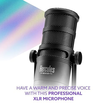 Hercules Stream Essentials Kit, Includes Stream 200 + Microphone HXD-700 XLR Microphone, 3 Months Voicemod Pro, core Streaming apps pre-Integrated (OBS, Streamlabs), Compatible with PC - style: Essentials Kit