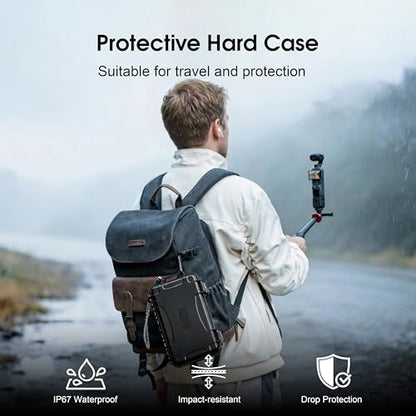 Carrying Travel Hard Case for Insta360 Luna Ultra For DJI Osmo Pocket 4 3 Creator Combo/For Xtra Muse Accessories DIY Waterproof Carrying Bag Vlogging (Case Only)