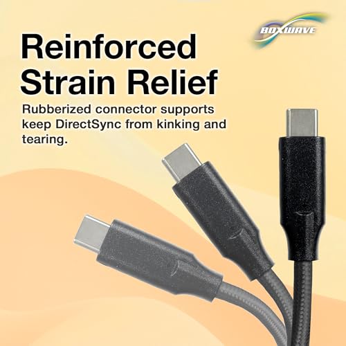 BoxWave Cable Compatible with Logitech 4K Pro Magnetic Webcam - DirectSync PD Cable (10ft) - USB-C to USB-C (100W), Long Type C Braided Nylon Alloy Fast Charge - Jet Black