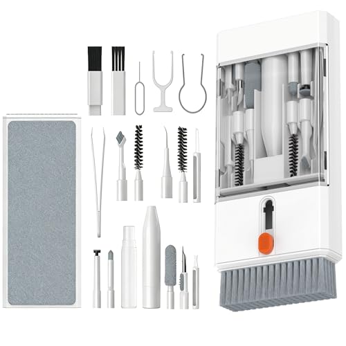 22 in 1 Precision Cleaning Kit – Professional Electronic Cleaning kit Cleaning Tools for Phone, airPods Headset, Keyboards, Cameras, Laptop & More - color: White, size: 22-in-1