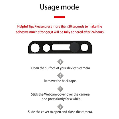 Phone Front Camera Cover,Webcam Cover Compatible for iPhone X/XS/XR/XS Max, iPhone 11/11 Pro/11 Pro Max,iPhone 12/12 Mini /12Pro /12Pro Max,Protect Privacy and Security,Not Affect Face ID(Black) - color: Black