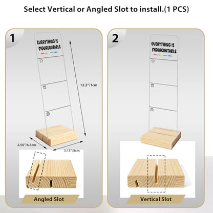Monitor Memo Board Computer Monitor Memo Board Everything Is Figureoutable Sign Acrylic for Computer Monitors No Screen Damage With Removable Design 12.6x 3.15 x 0.2 inches - style: Figureoutable