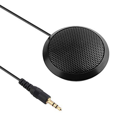 Conference Microphone 3.5mm Desktop Computer Mic for Computer Desktop and Laptop 360° Omnidirectional Condenser Mic for Online Meeting/Class, Skype, Recording, Chatting, Gaming