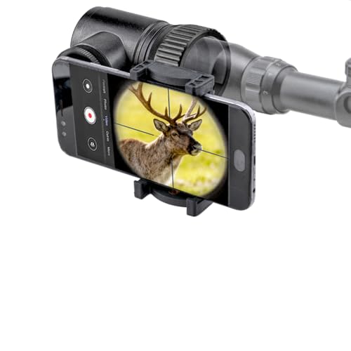 All-Metal Rifle Scope Phone Mount – Fast-Locking Camera Adapter with Dual Viewing Angles – Universal Fit for iPhone & Android for Hunting and Birding - size: Smartphone - Scope Phone Mount (Pro+)