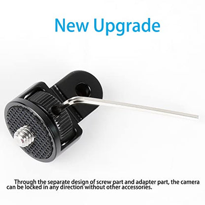 PellKing 1/4" Adapter Screw Head Camera Mount, CNC Aluminum Alloy Tripod Conversion Adapter for Insta360 One X5 X4 X3 X2 X/DJI OSMO 360/DJI Pocket 3 2/GoPro MAX Camera Accessories