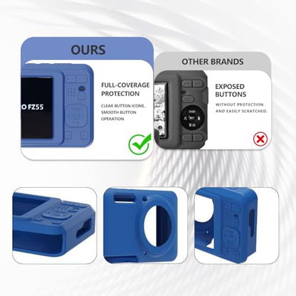 Case for Kodak PIXPRO FZ55 Case, Soft Silicone for Kodak PIXPRO FZ55 - Anti-Scratch Slim Fit Lightweight Protective - Blue - color: Blue