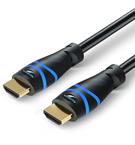 BlueRigger 8K HDMI Cable 10 FT - (8K 60Hz, 4K 120Hz, 48Gbps HDMI Cord, HDR10+, High Speed HDMI Cable 8K with Ethernet, eARC, 3D, HDCP 2.3) - Compatible with PS5, Xbox, Roku, Apple TV, Switch, PC - size: 10FT
