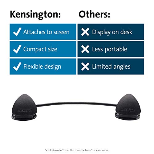 Kensington Document Holder for Typing for Laptops and Monitors, Flex Clip Copyholder, Typing Stand Document Holder, Office Paper Clip Holder, Compact Paper Holder Stand, Black 9-3/4" Wide K62081BF - size: 9-3/4" Wide