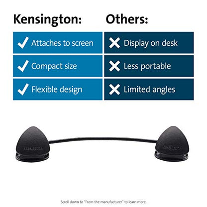 Kensington Document Holder for Typing for Laptops and Monitors, Flex Clip Copyholder, Typing Stand Document Holder, Office Paper Clip Holder, Compact Paper Holder Stand, Black 9-3/4" Wide K62081BF - size: 9-3/4" Wide