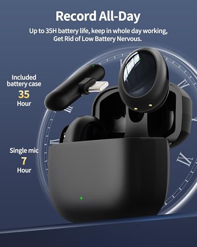 Mini GO 3 Wireless Lapel Microphone for iPhone PC Video Recording | AI Noise Cancellation, Magnetic USB-C Lav Mic for Content Creator, Studio Sound, 35Hour Battery, Charging Case