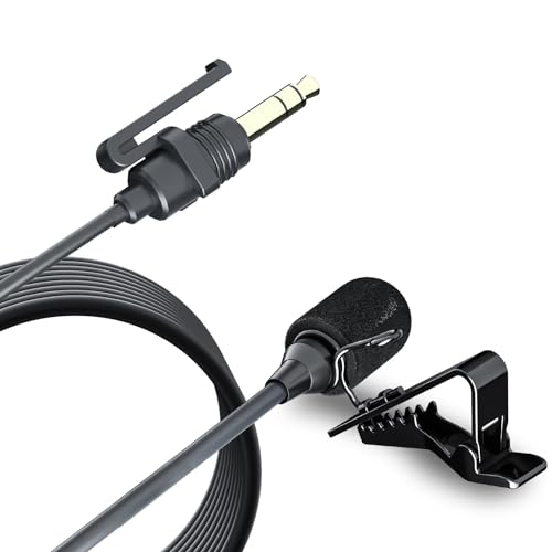 COMICA CVM-SM-O1 Professional Lavalier Lapel Microphone Omnidirectional Clip-on Condenser Mic, Lav Mic for BoomX-D/DSLR Camera, Recording Mic for Interviews, Vlogs, Live-Streaming, etc
