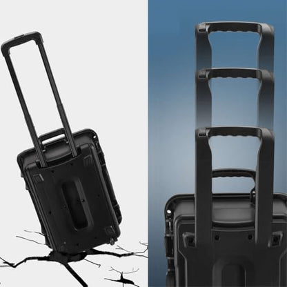 22" L x 14" W x 9" H Large Hard Case with Foam, Portable Rolling Hard Case with Wheels, Waterproof Shockproof Dustproof, Suitable for Cameras, Lenses, Camcorder, Instrument, Telescopes - size: 22 Inch