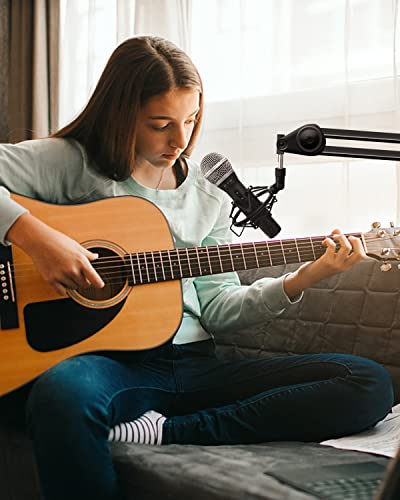 Microphone Shock Mount Mic Holder For Samson Q2U SM58 ATR2100-USB Behringer Xm8500, Mic Clip Holder Mount for Diameter 28mm-32mm Dynamic Microphone Like AT2005-USB PGA48 PGA58, Boseen