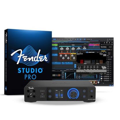 Fender Quantum HD 2 | 20x24 USB-C Audio Interface for Music Production, MAX-HD Mic Preamps, Front Instrument Inputs, ADAT & S/PDIF I/O, Auto Gain, Re-Amp Outputs, Loopback, Headphone Amp, Mac & PC | 20 X 24 I and O, 32-Bit/192 Khz Converters, 2 Max-HD Mic