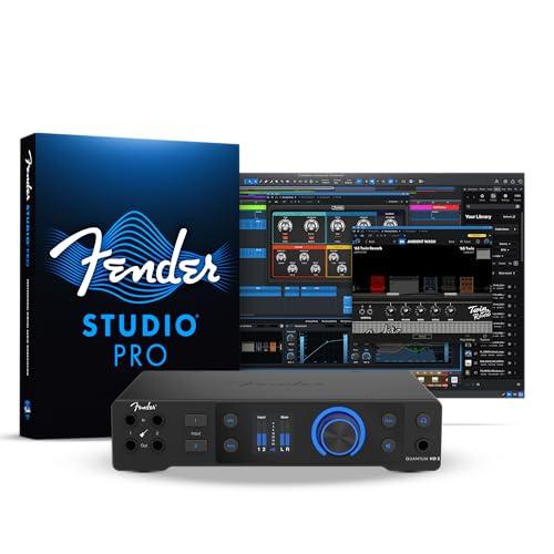 Fender Quantum HD 2 | 20x24 USB-C Audio Interface for Music Production, MAX-HD Mic Preamps, Front Instrument Inputs, ADAT & S/PDIF I/O, Auto Gain, Re-Amp Outputs, Loopback, Headphone Amp, Mac & PC | 20 X 24 I and O, 32-Bit/192 Khz Converters, 2 Max-HD Mic
