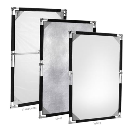 Glow Reflector Panel and Sun Scrim Kit 39" x 62" with Handle and Carry Bag (100 x 156cm)